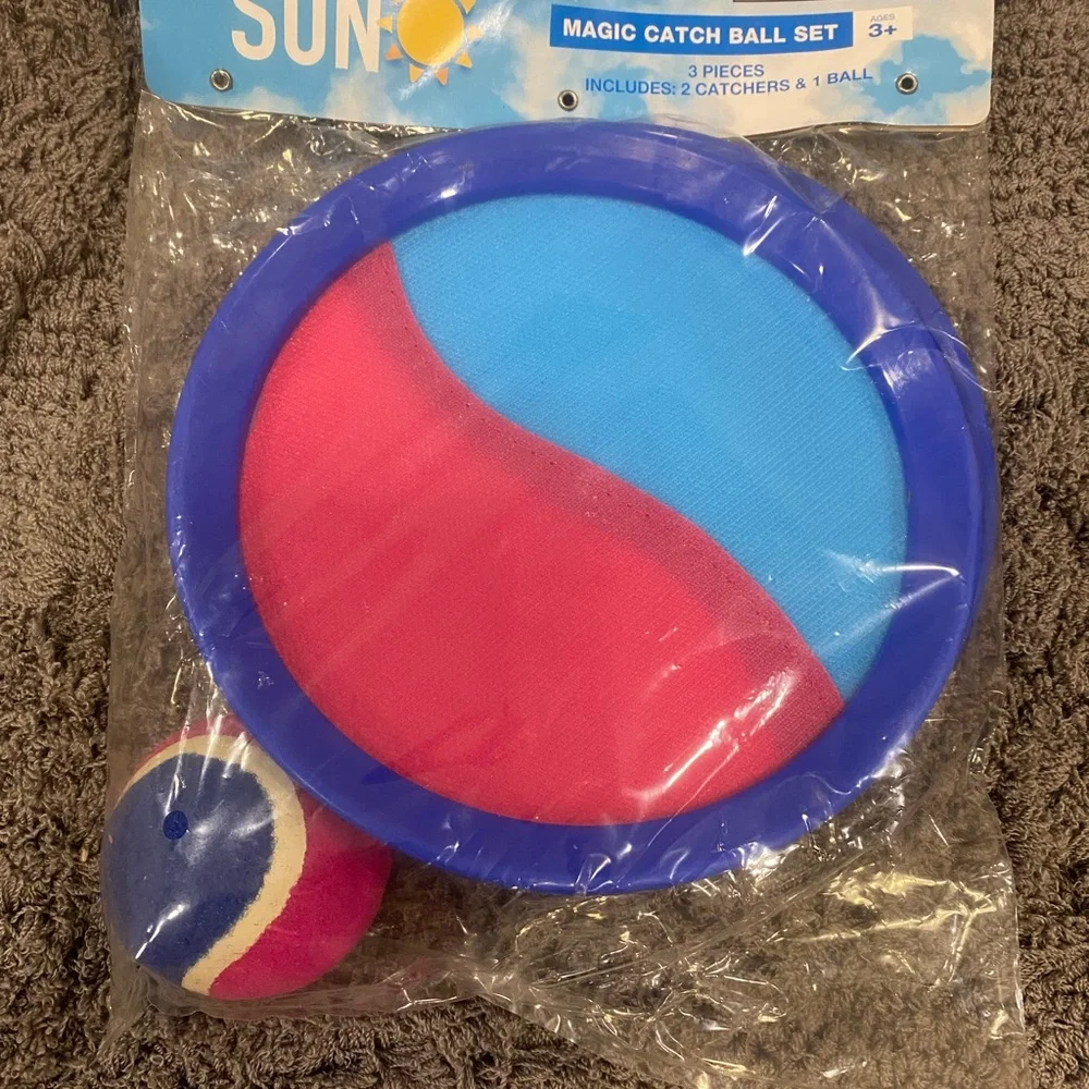 Blue & Pink,& Blue & Yellow Bring on the Sun Magic Catch Ball Set - 2 Pack